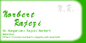 norbert rajczi business card